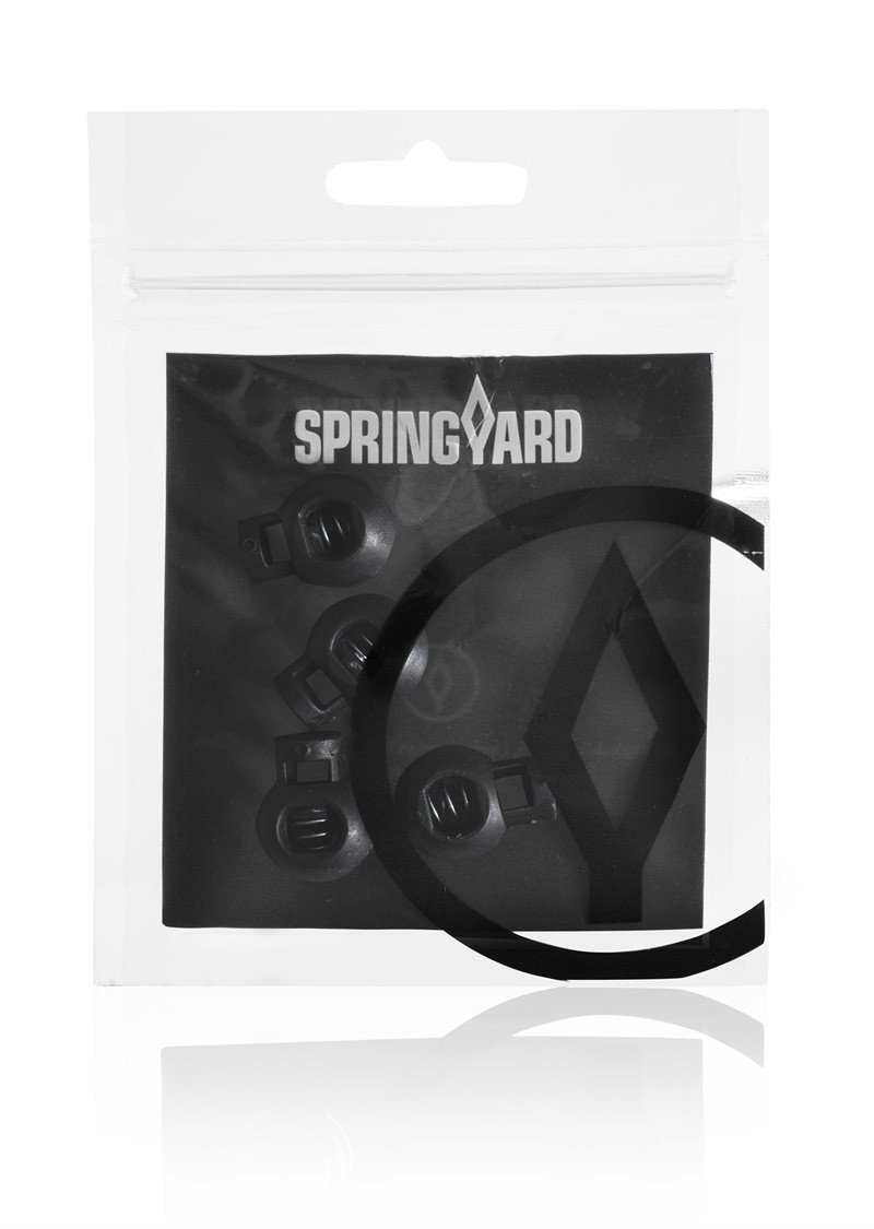 Springyard Cord lock round - Black Skosnören 18 mm